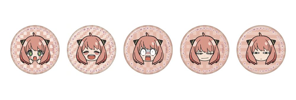 SPY×FAMILY スタンプラリー 全５種 コンプリート アーニャ 缶バッジ SPY×FAMILY スタンプラリー 全5種 コンプリート アーニャ 缶