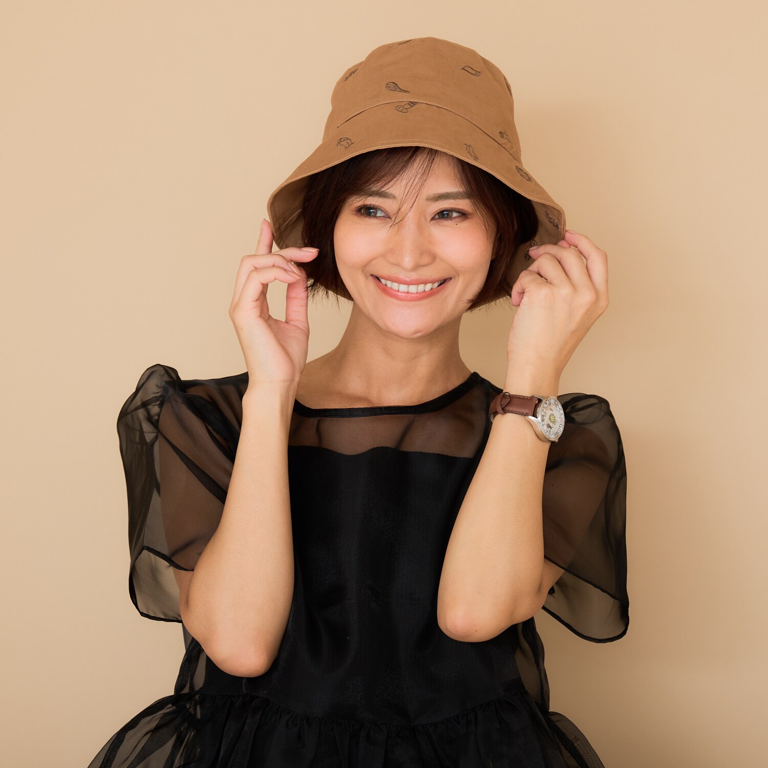 スラマッパギ 逆についてるかも『日常』の帽子」着用イメージ [画像