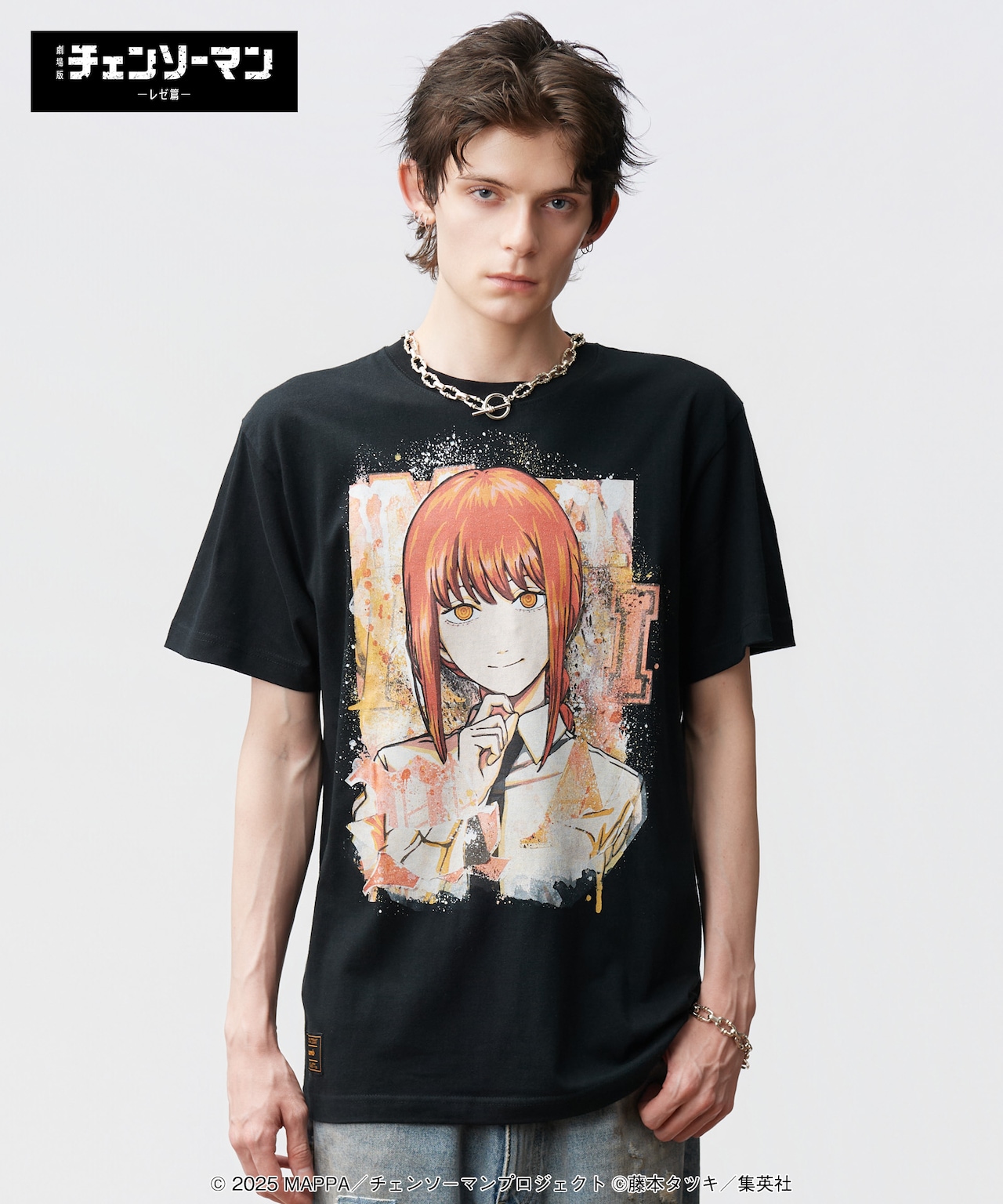 新品 未使用 希少 完売品 MAKIMA チェンソーマン Tシャツ L Makima T-shirt II」着用イメージ - 「チェンソーマン レゼ篇