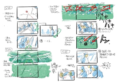 映画「沈黙の艦隊 北極海大海戦」制作過程のストーリーボード