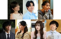 上段左から樋口日奈、古屋呂敏、水崎綾女、下段左から渋谷謙人、大原梓、鶴嶋乃愛、上原佑太