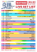 「『ウタヒメドリーム』2周年記念4thライブ ～奇跡なんかいらない～」昼公演セットリスト