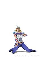 ジョニィ・ジョースター（CV：坂田将吾）半身不随の元天才騎手。謎のアウトロージャイロ・ツェペリと出会い、自身の足を動かした鉄球の「回転」に希望を見出す。その「回転」の秘密を探るためジャイロとともに「スティール・ボール・ラン」への参加を決意する。騎乗馬はスローダンサー。