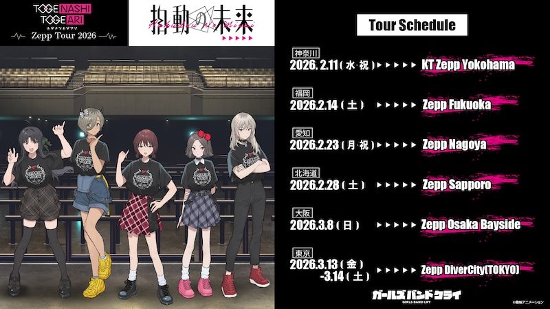 「トゲナシトゲアリ Zepp Tour 2026 “拍動の未来”」ビジュアル