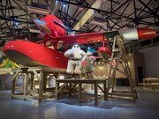 「ジブリの立体造型物展」より、「サボイア S-21」の展示 (c)1992 Hayao Miyazaki/Studio Ghibli,NN