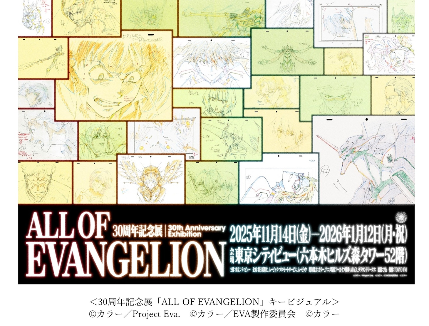 「30周年記念展『ALL OF EVANGELION』」キービジュアル (c)カラー
