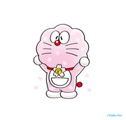 「日本会場オリジナルドラえもん」の1種類である桜ドラえもん