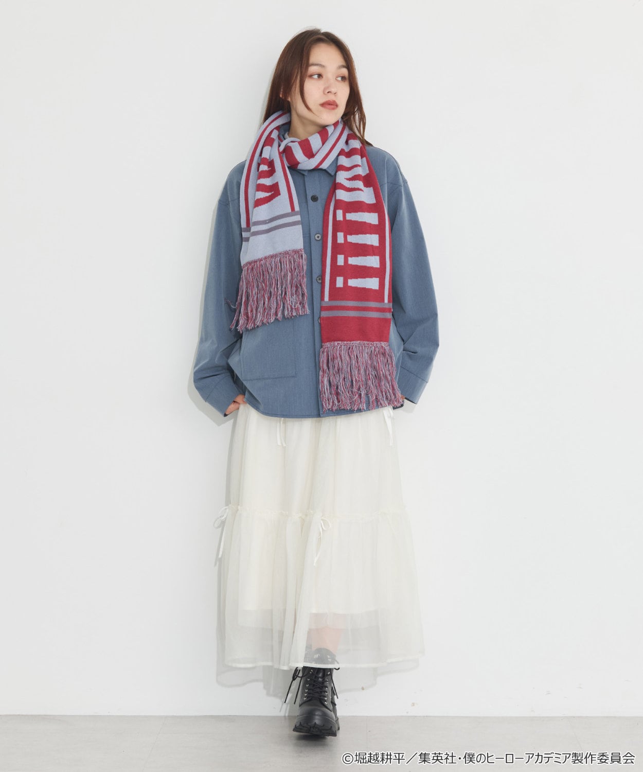 earth music&ecology ヒロアカ 轟焦凍 ニットストール 轟焦凍 イメージ 2WAYニットストール/earth music&ecology