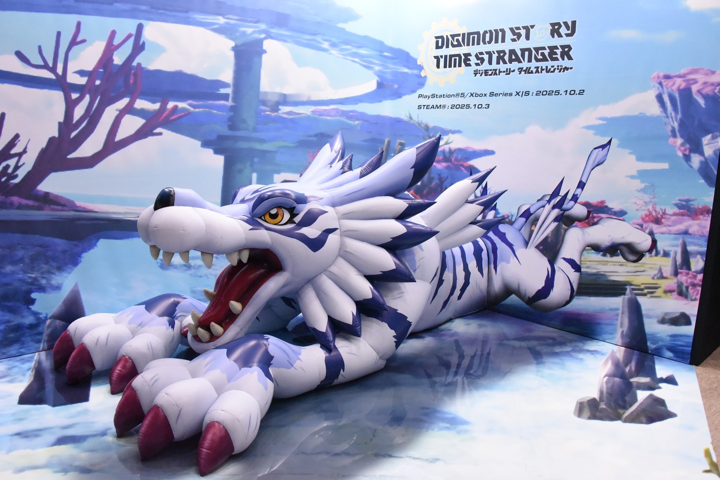 バンダイナムコエンターテインメントブース「デジモンストーリー タイムストレンジャー」の展示 (c)本郷あきよし・東映アニメーション (c)Bandai Namco Entertainment Inc.　