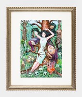 受注商品「複製版画 富江5」  ※伊藤潤二の直筆サインとシリアルナンバー入り (c) JI/ASP