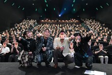 左から上坂すみれ、小西克幸、近藤信輔、小林千晃