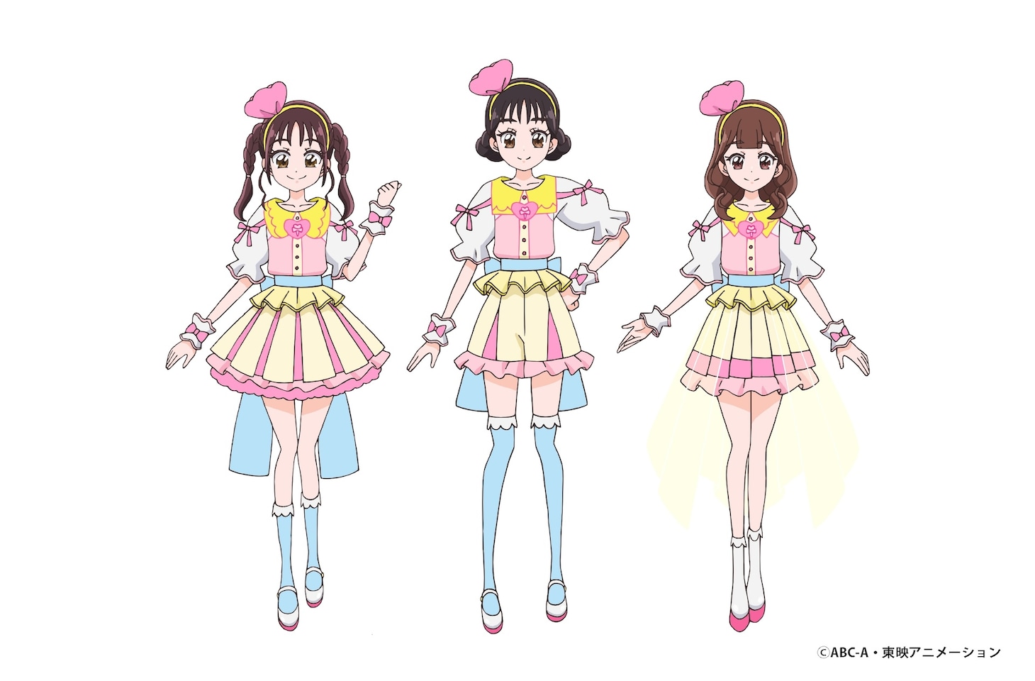 オープニング主題歌を歌う3人のキャラクタービジュアル