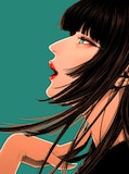 平本アキラが描き下ろしたDaokoのイラスト