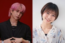 左からSnow Manの佐久間大介と松岡美里