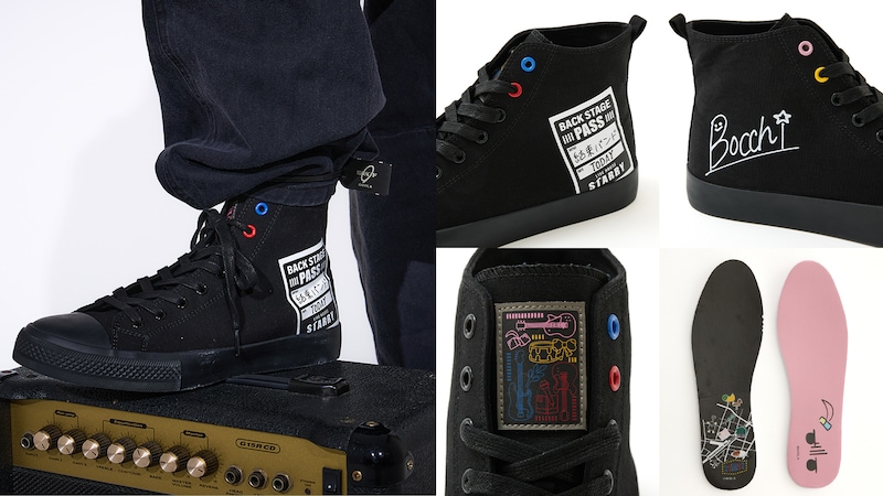 スニーカーの着用イメージと各部のデザイン