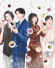 神尾葉子、小栗旬主演のNetflixシリーズ「匿名の恋人たち」にイラスト描き下ろし