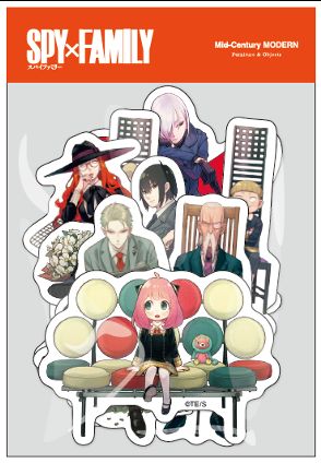 SPY×FAMILY Mid-Century MODERN コラボステッカー！ SPY×FAMILY Mid Century MODERN Sticker Set “A”」 - 「SPY×FAMILY