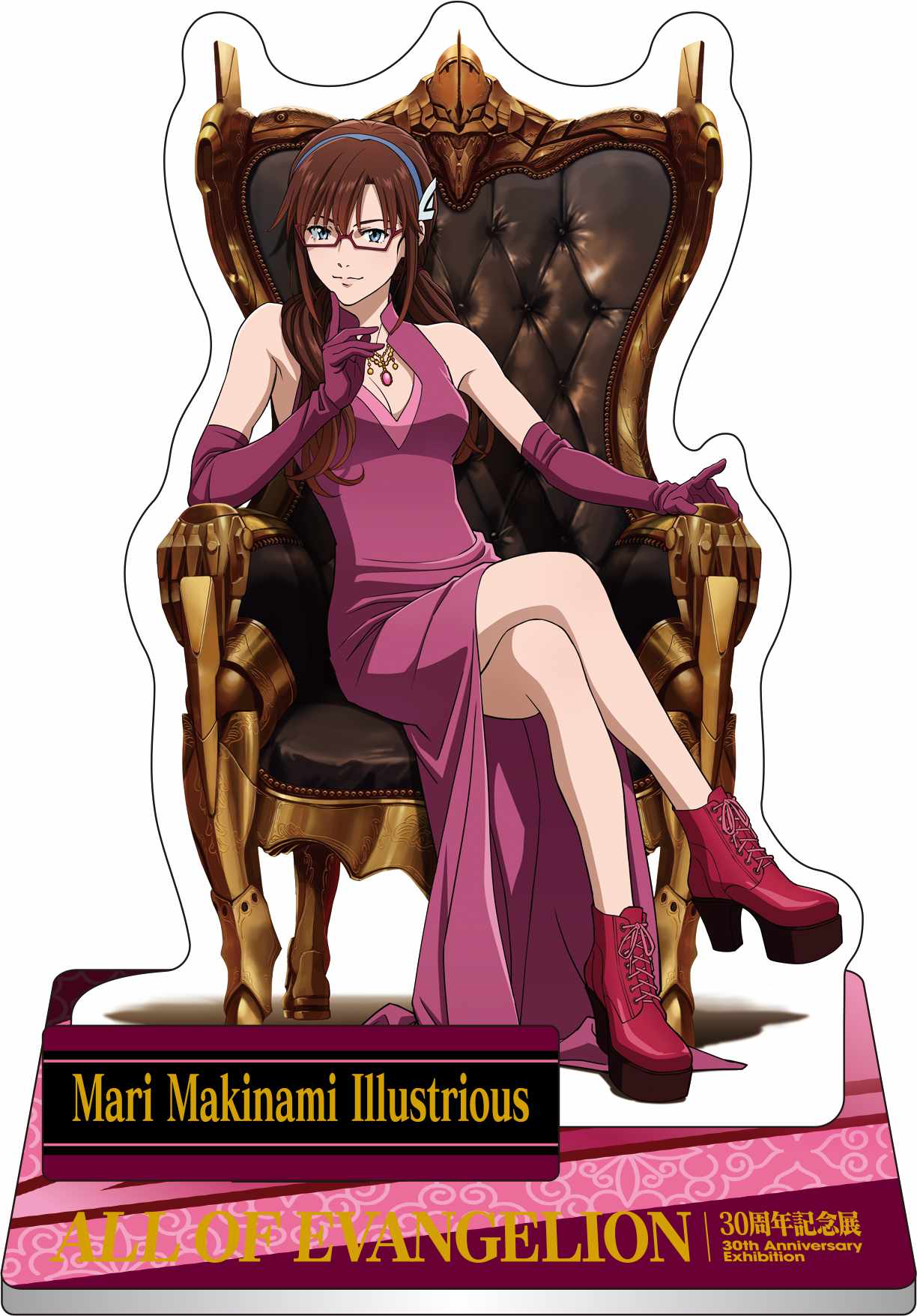 箔押しアクリルスタンド」(c)カラー - 「オールエヴァ展」原画デザイン