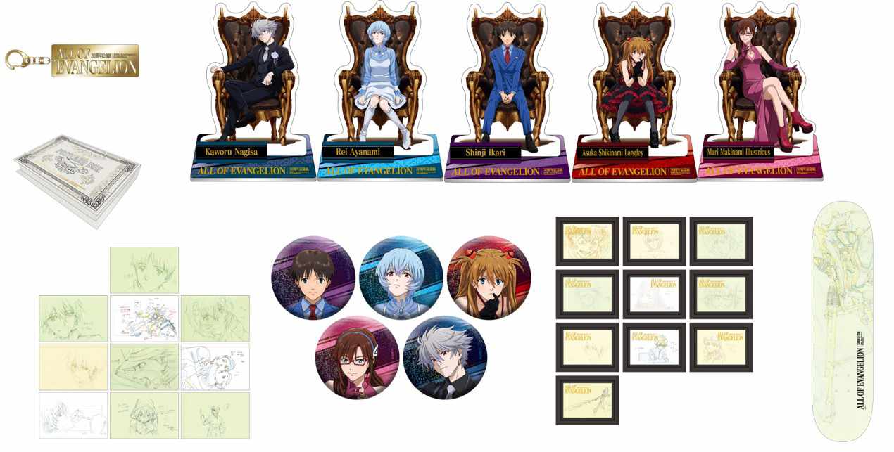 「30周年記念展『ALL OF EVANGELION』」で販売されるグッズ (c)カラー