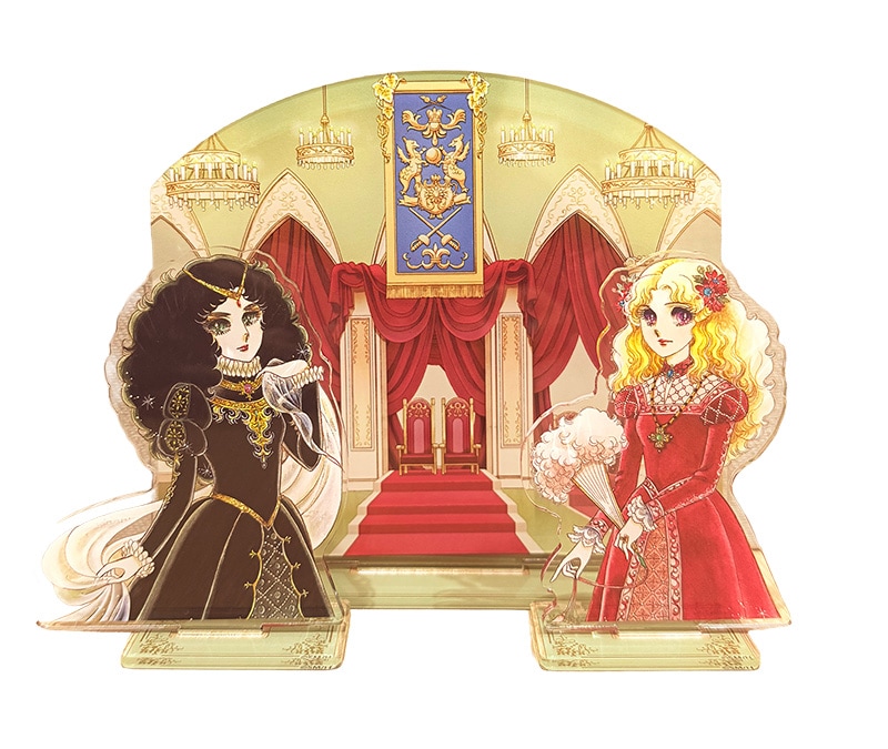 「ガラスの仮面」連載50周年ファンブック、「ふたりの王女」の舞台がアクリルジオラマに