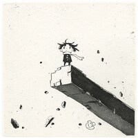 銅版画「セカイ系のノスタルジア」