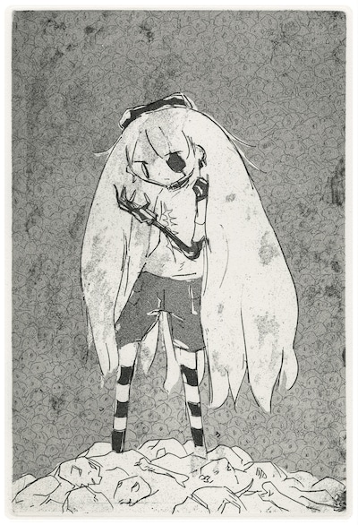 銅版画「不撓不屈」