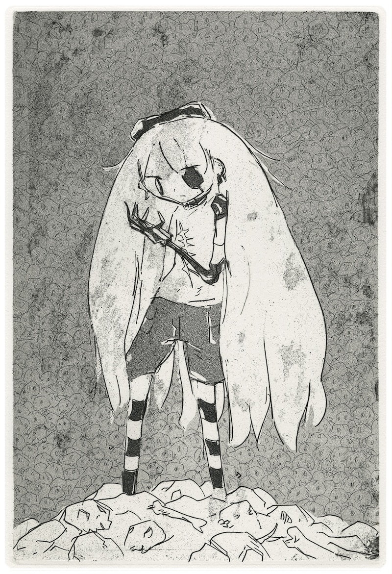 銅版画「不撓不屈」