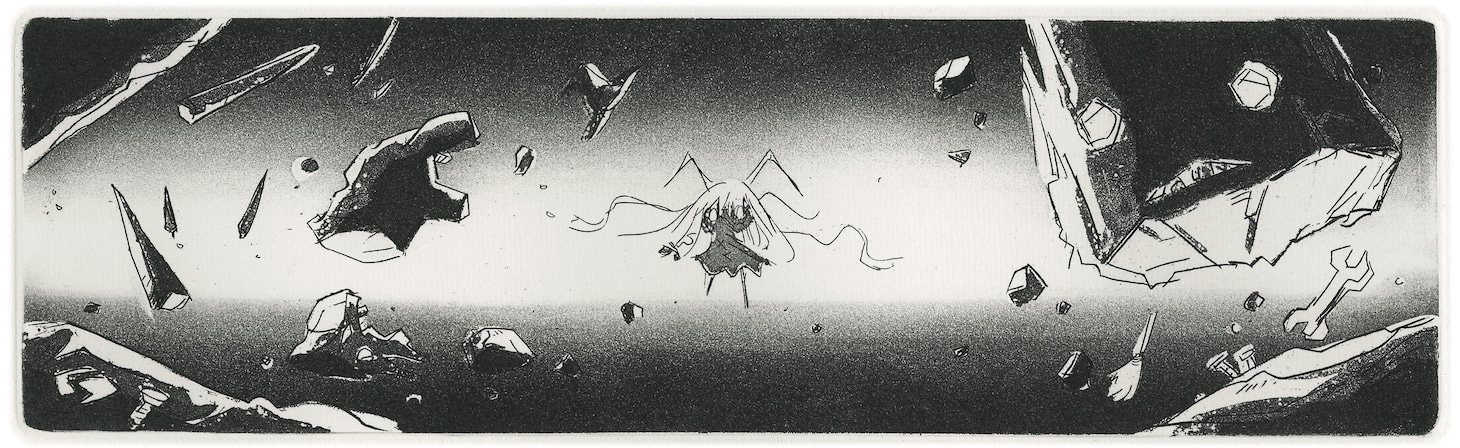 銅版画「魔法大戦」