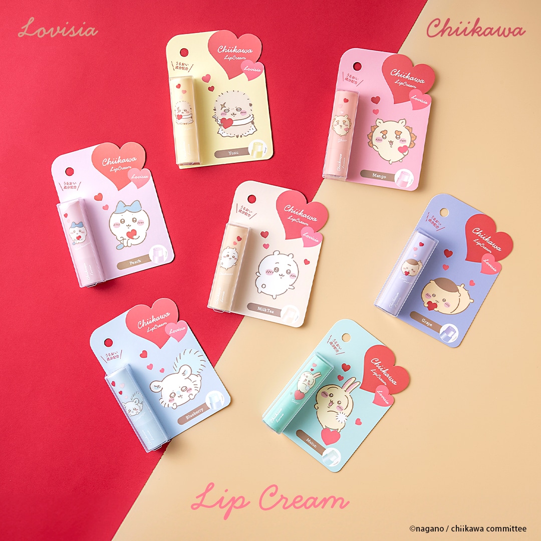 「ちいかわ」×Lovisia、ちいかわたちがちょこんと乗ったマスコット付きハンドクリーム