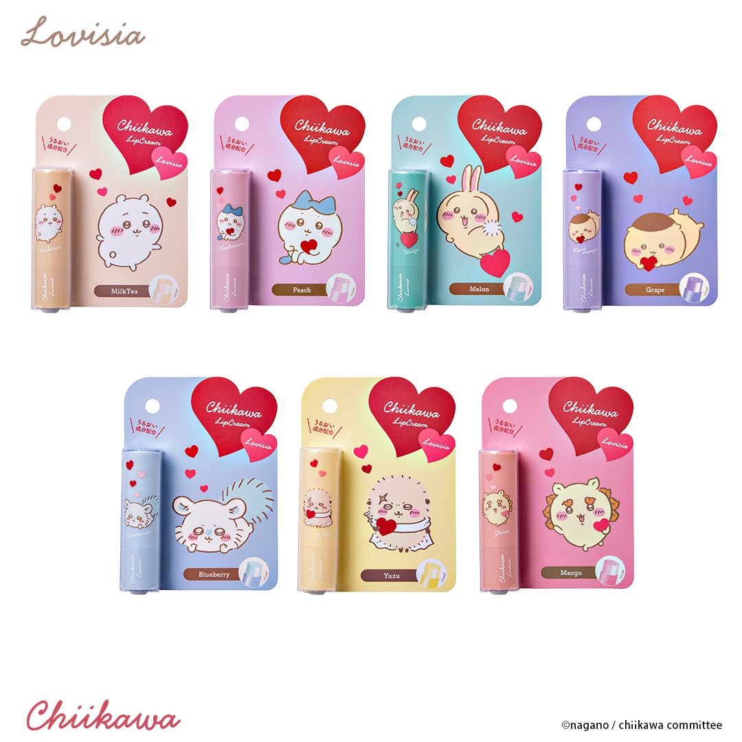 「Lovisia ちいかわリップクリーム ハートシリーズ」