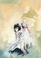 「クラッシャージョウ」ジ・アニメ1983年2月号表紙イラスト原画 (c)高千穂＆スタジオぬえ・サンライズ