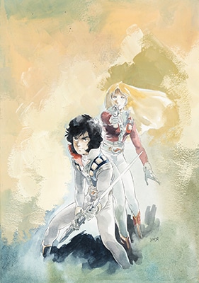 「クラッシャージョウ」ジ・アニメ1983年2月号表紙イラスト原画 (c)高千穂＆スタジオぬえ・サンライズ