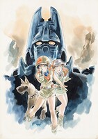 「巨神ゴーグ」アニメージュ1983年8月号付録ポスター原画 (c)サンライズ