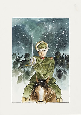「虹色のトロツキー」第5集第3章より漫画原稿 1994年 (c)安彦良和／潮出版社