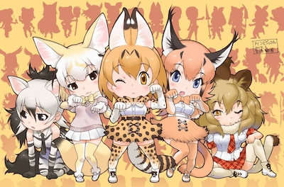 「けものフレンズ展」展示イラストのイメージ (c)けものフレンズプロジェクト