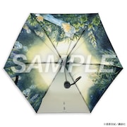 「光脈が広がる折りたたみ傘」