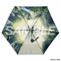 「光脈が広がる折りたたみ傘」