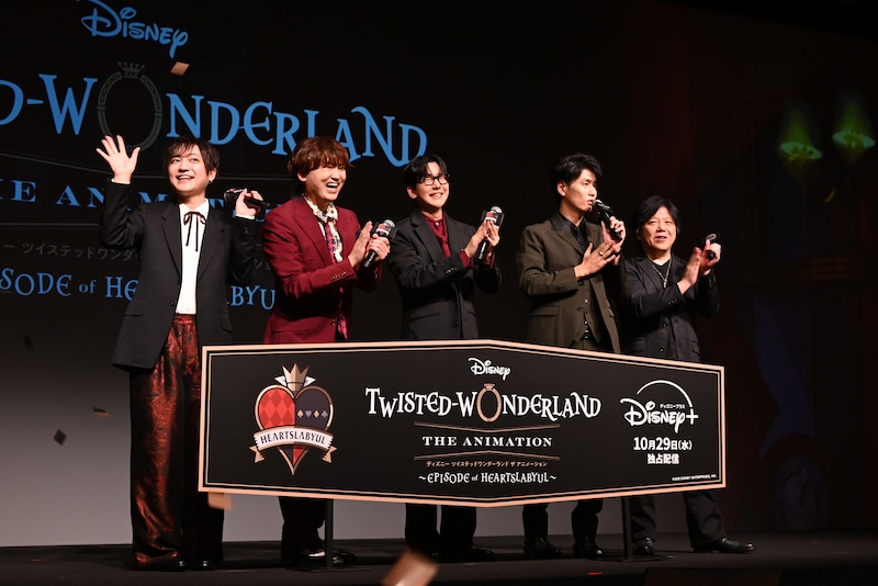 左から小林竜之、山下誠一郎、花江夏樹、阿座上洋平、杉山紀彰
