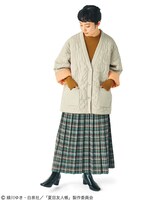 夏目友人帳×フェリシモ猫部、ニャンコ先生のお顔をキルティングでデザインしたはんてん