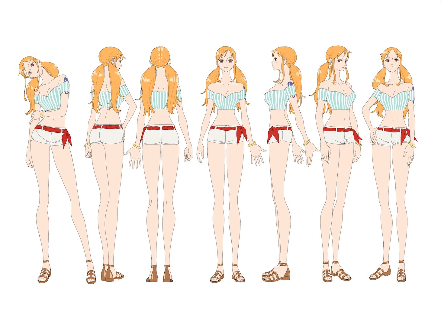 「ONE PIECE HEROINES」ナミのキャラクターデザイン (c)江坂純・諏訪さやか/集英社・フジテレビ・東映アニメーション (c)尾田栄一郎/集英社
