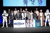 イベントの登壇者。上段左からファイルーズあい、山元隼一監督、小林浩康監督、吉平“Tady”直弘監督、黒沢ともよ、大平晋也監督。下段左から浪川大輔、水野貴信監督、垪和等監督、塩谷直義監督、橘正紀監督、大塚雅彦監督