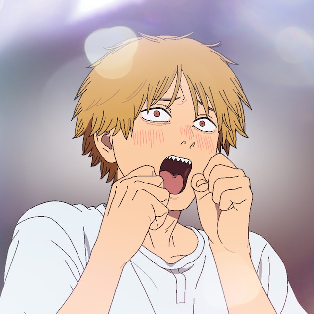 TikTokのエフェクト「KAWAII DENJI - IRIS OUT」に使用されているデンジのイラスト。