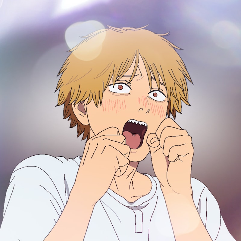 TikTokのエフェクト「KAWAII DENJI - IRIS OUT」に使用されているデンジのイラスト。