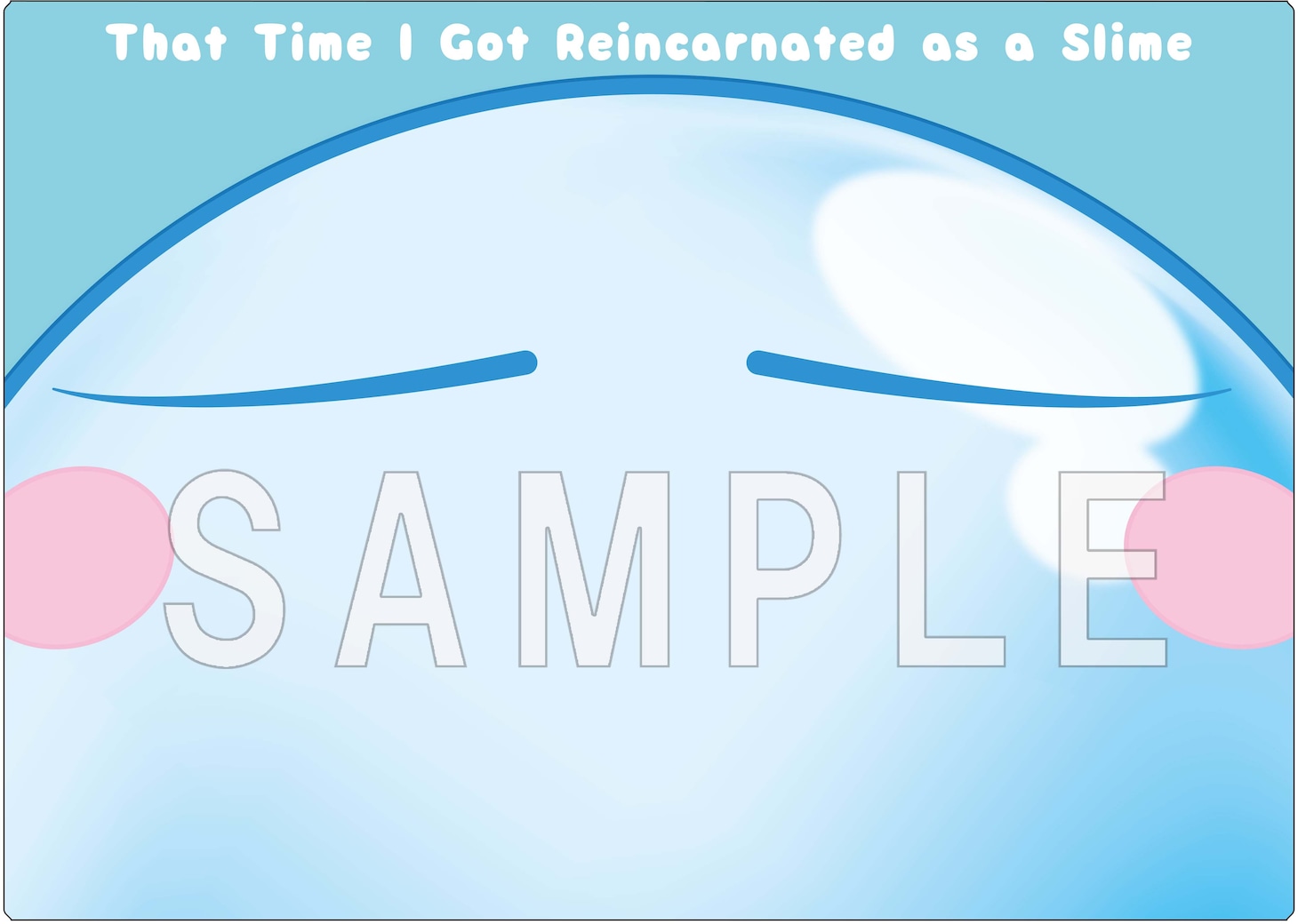 法人特典に用意された「スライムリムルイラスト使用ボタン付きA4ファイル」の表面