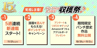 コミックバンチKaiの1.5周年企画は全部で4つ