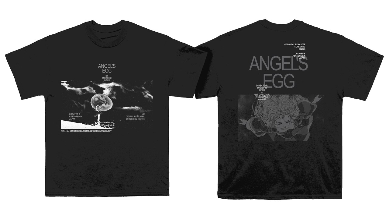 Tシャツ - 「天使のたまご」展覧会グッズ、イラスト堪能できるハンカチ