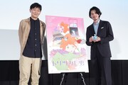 第38回東京国際映画祭「トリツカレ男」舞台挨拶の様子。左から髙橋渉監督、シエロ役の柿澤勇人