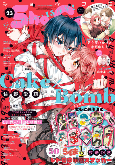 「らんま1/2」原作絵のステッカーやしおり、小学館の少女・女性マンガ誌の付録に