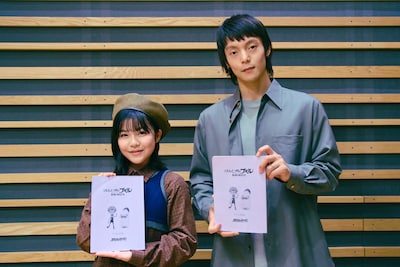 左からルビ左からの永瀬ゆずな、プペル役の窪田正孝 (c)(c)西野亮廣／｢映画 えんとつ町のプペル ～約束の時計台～｣製作委員会