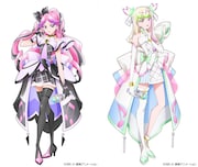 左からキュアキッス、キュアズキューン (c)ABC-A・東映アニメーション